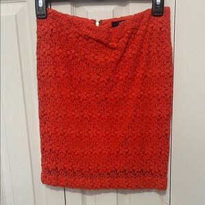 Elegant Red Lace Skirt